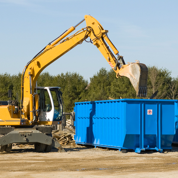 are there any restrictions on where a residential dumpster can be placed in Newton